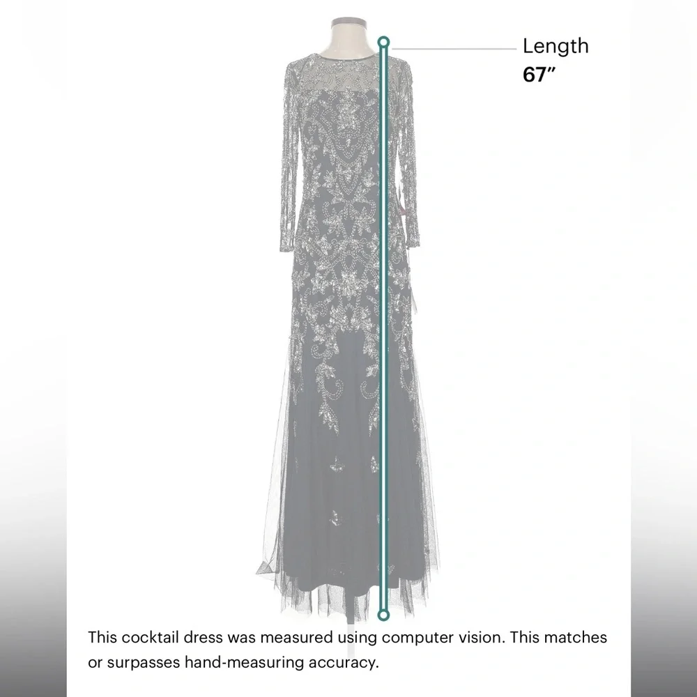 Adrianna Papell Black 3/4 Sleeve Gown for Weddings